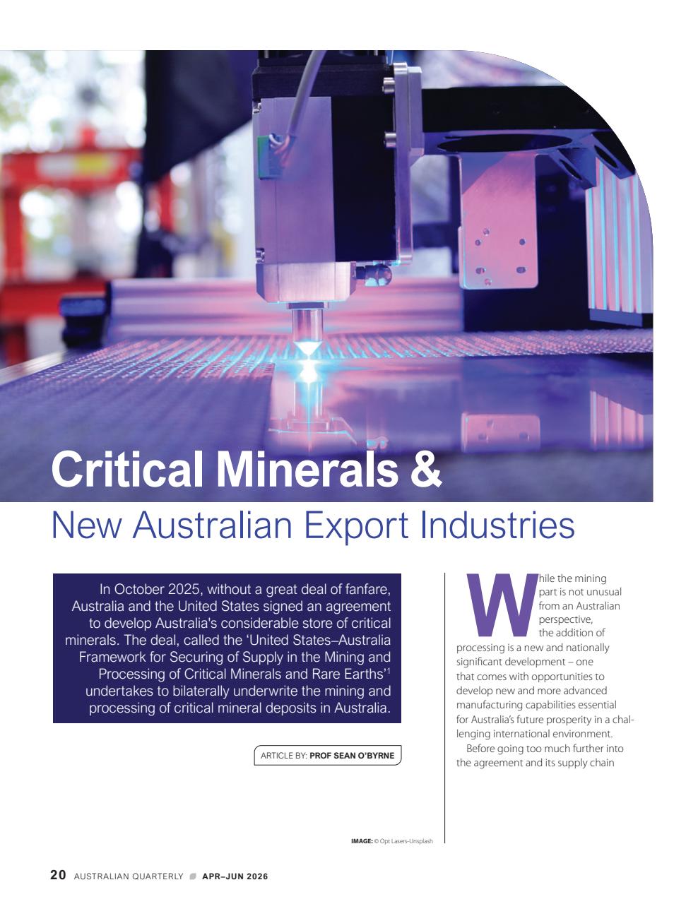 AQ: Australian Quarterly Preview Pages