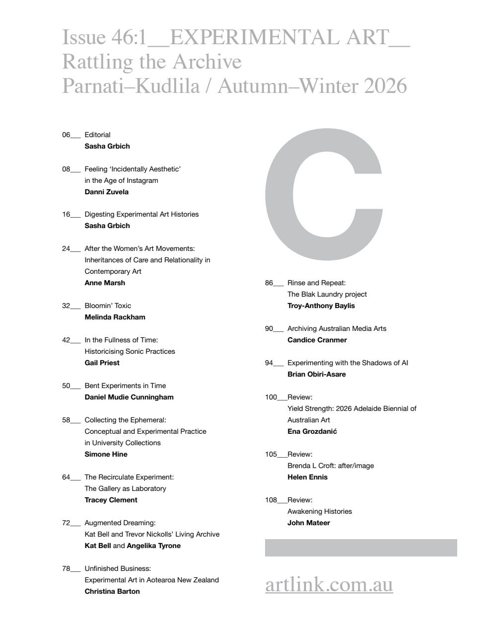 Artlink Magazine Preview Pages