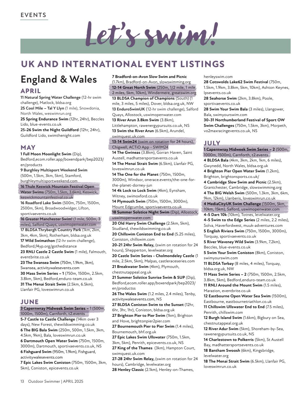 Outdoor Swimmer Preview Pages