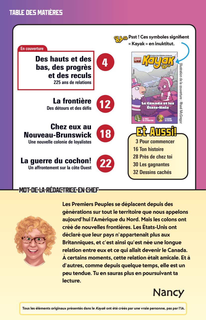 Kayak: Canada's History Magazine for Kids (French Edition) Preview Pages