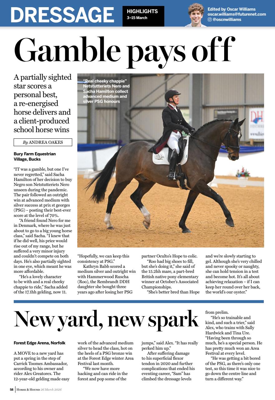 Horse & Hound Preview Pages