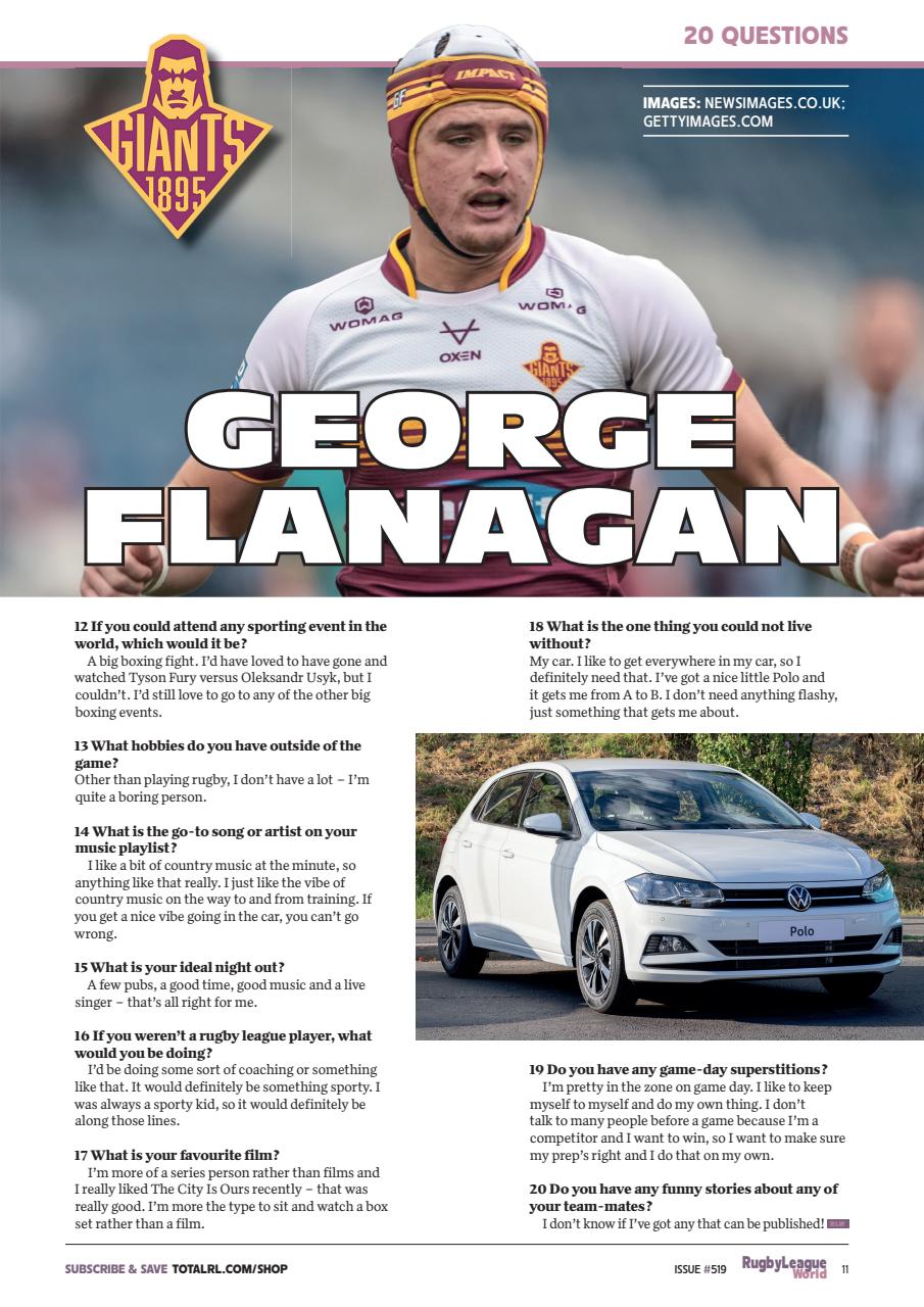 Rugby League World Preview Pages