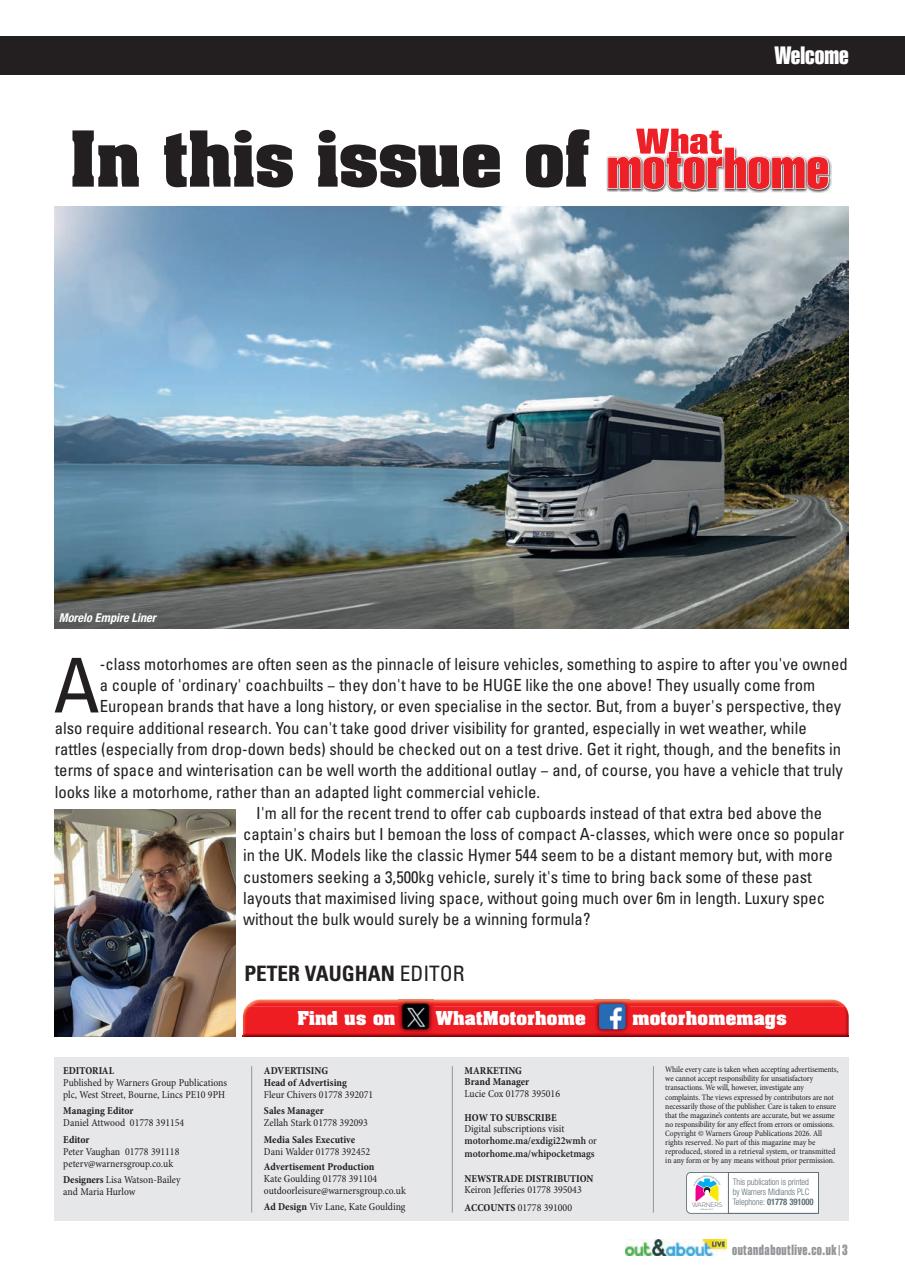 What Motorhome magazine Preview Pages