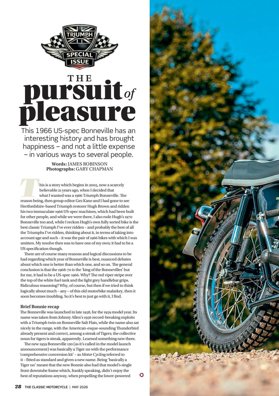 The Classic MotorCycle Preview Pages