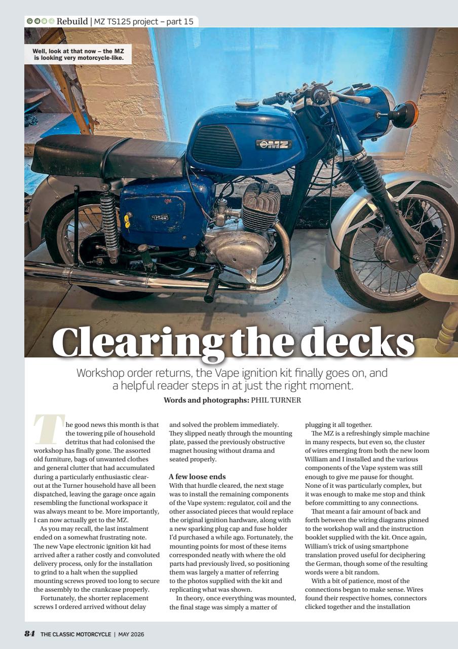 The Classic MotorCycle Preview Pages