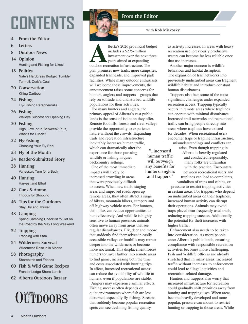 Alberta Outdoors Preview Pages