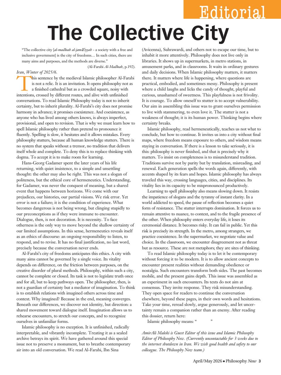 Philosophy Now Preview Pages