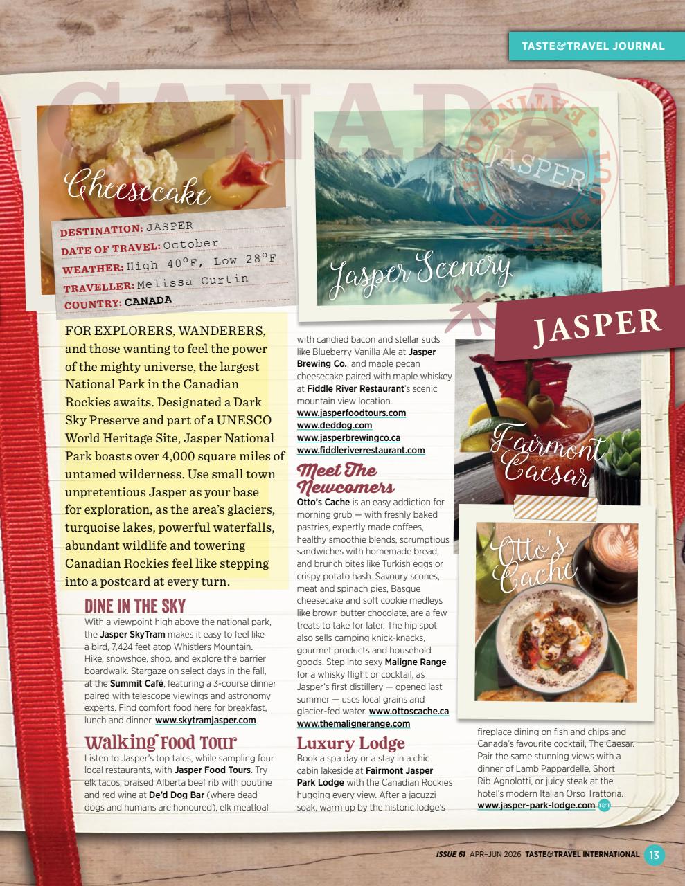Taste & Travel International Preview Pages