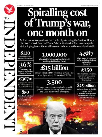 Saturday, 28 March 2026 issue Saturday, 28 March 2026