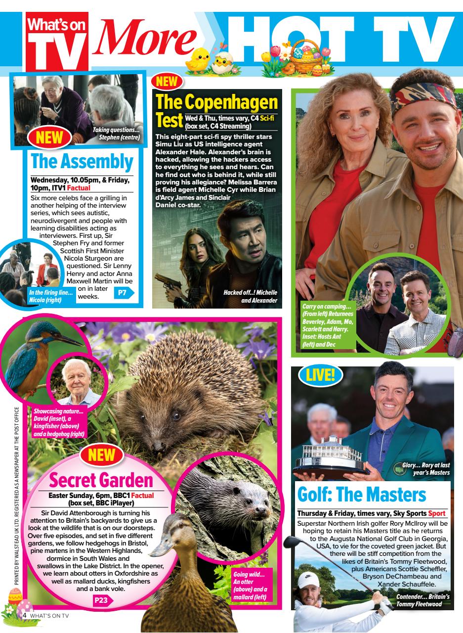 What's on TV Preview Pages