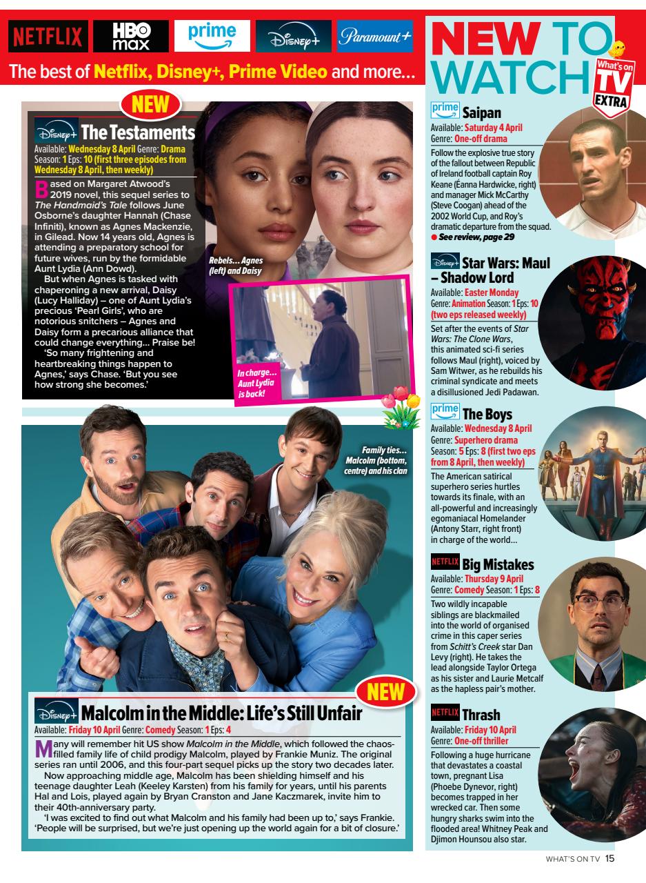 What's on TV Preview Pages