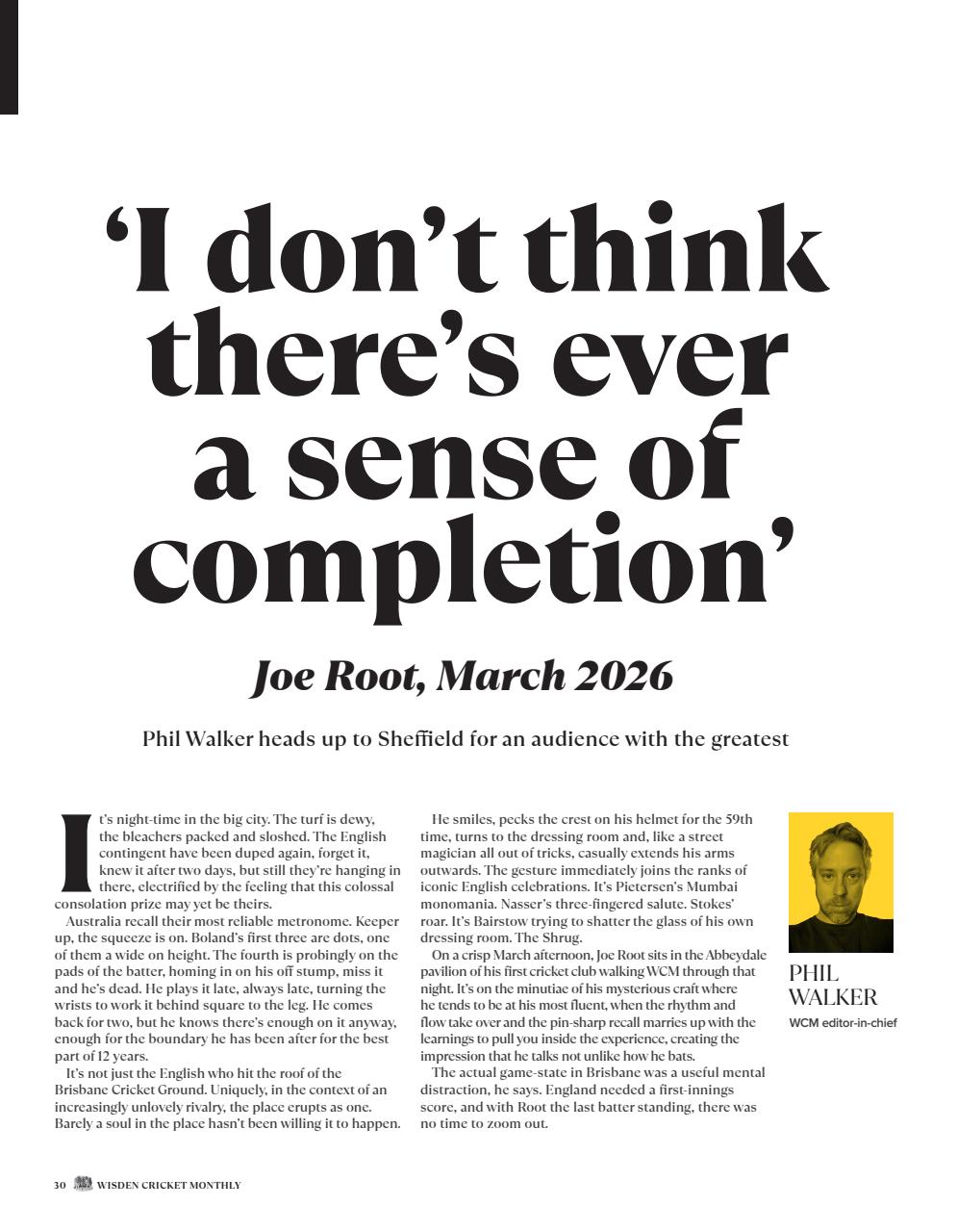 Wisden Cricket Monthly Preview Pages