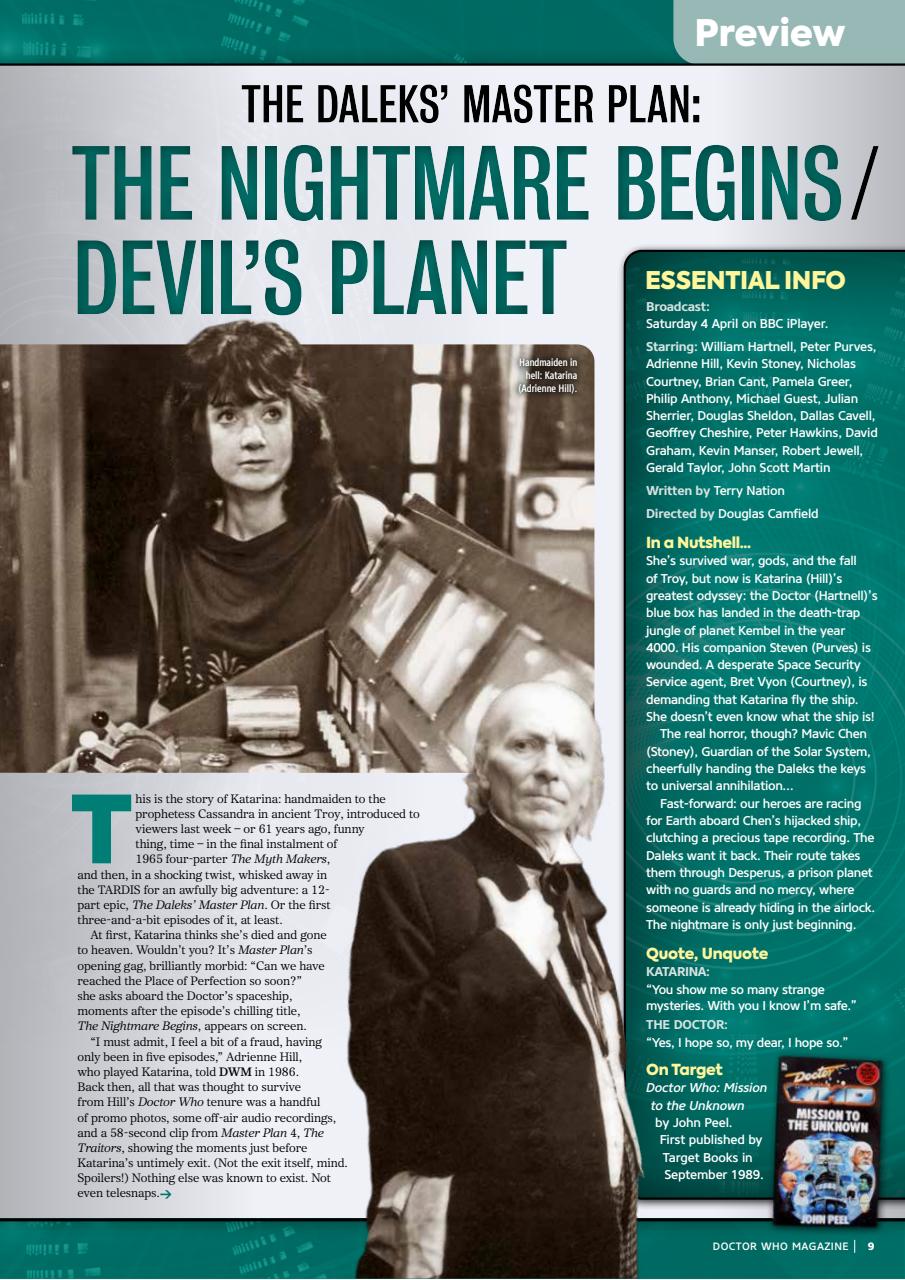 Doctor Who Magazine Preview Pages
