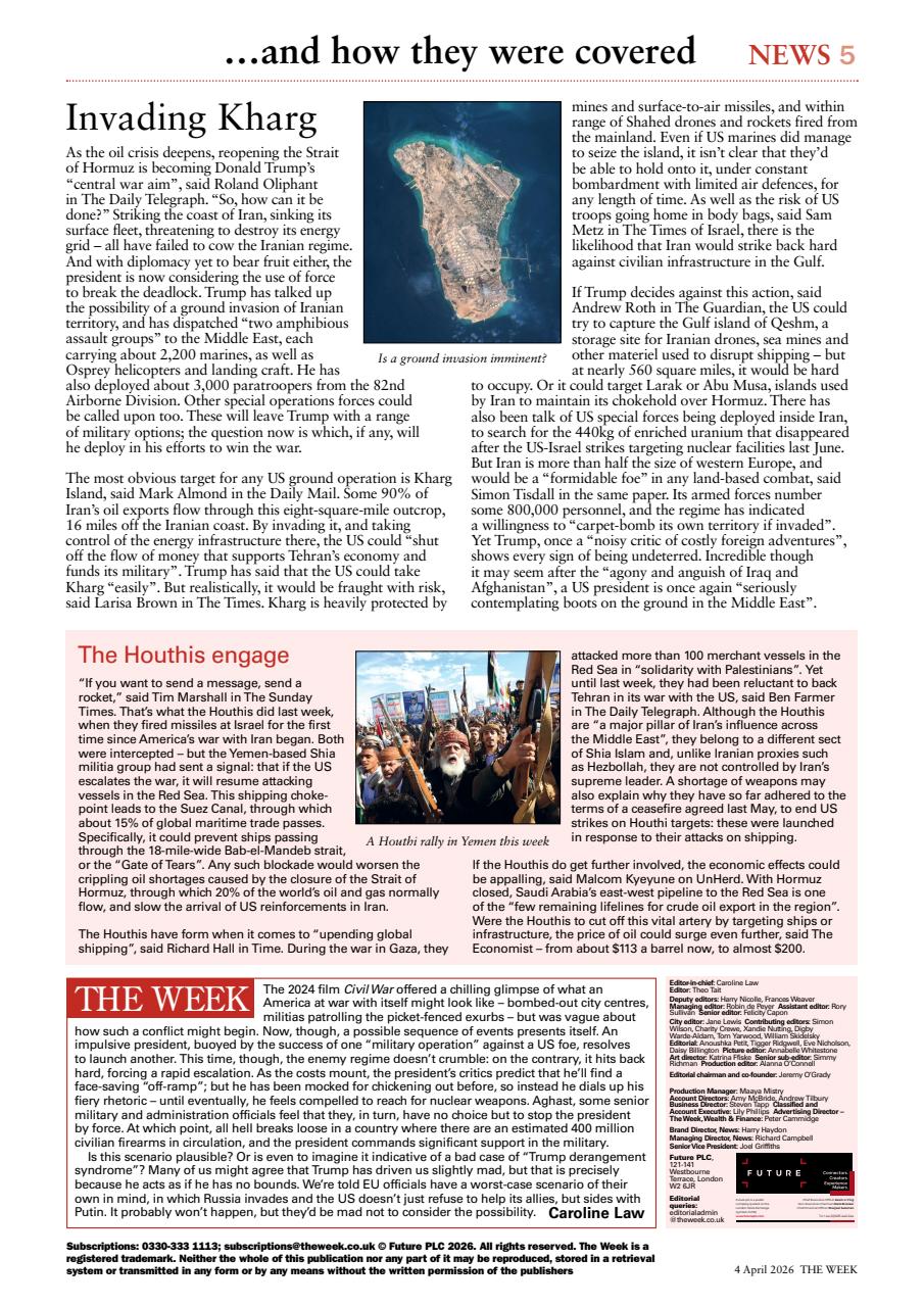 The Week Preview Pages