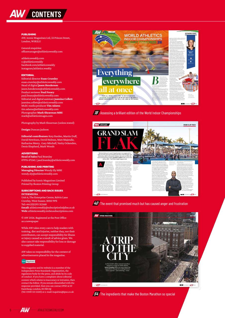 AW – Athletics Weekly Magazine Preview Pages