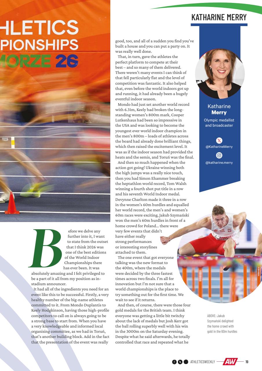 AW – Athletics Weekly Magazine Preview Pages