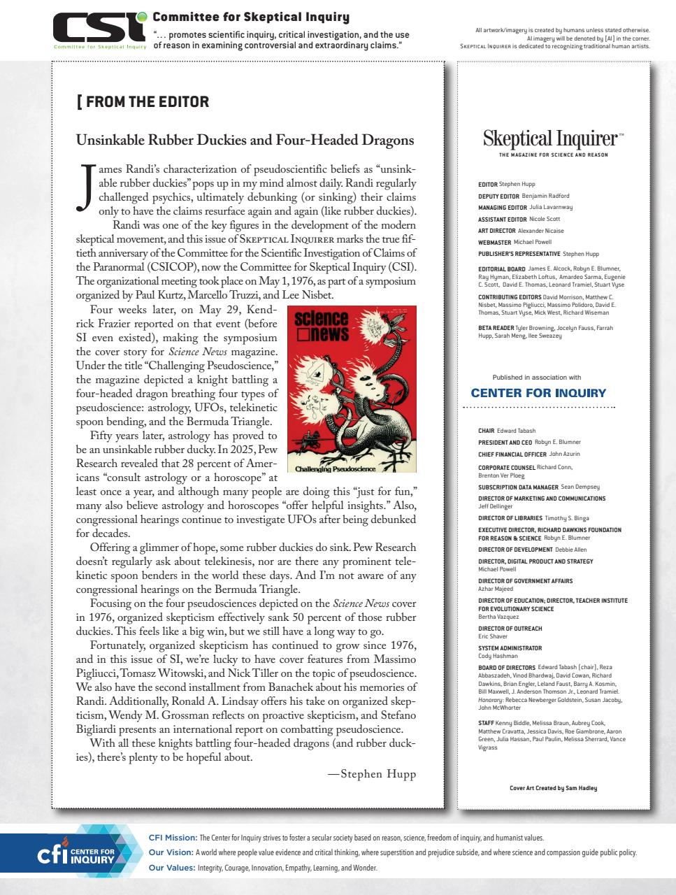 Skeptical Inquirer Preview Pages