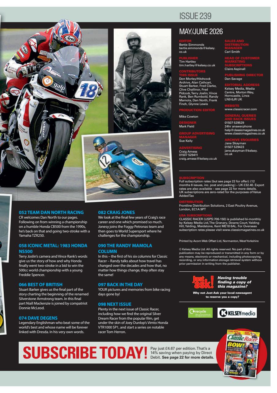 Classic Racer Preview Pages