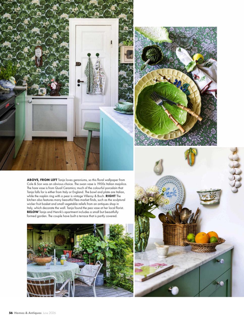Homes & Antiques Magazine Preview Pages