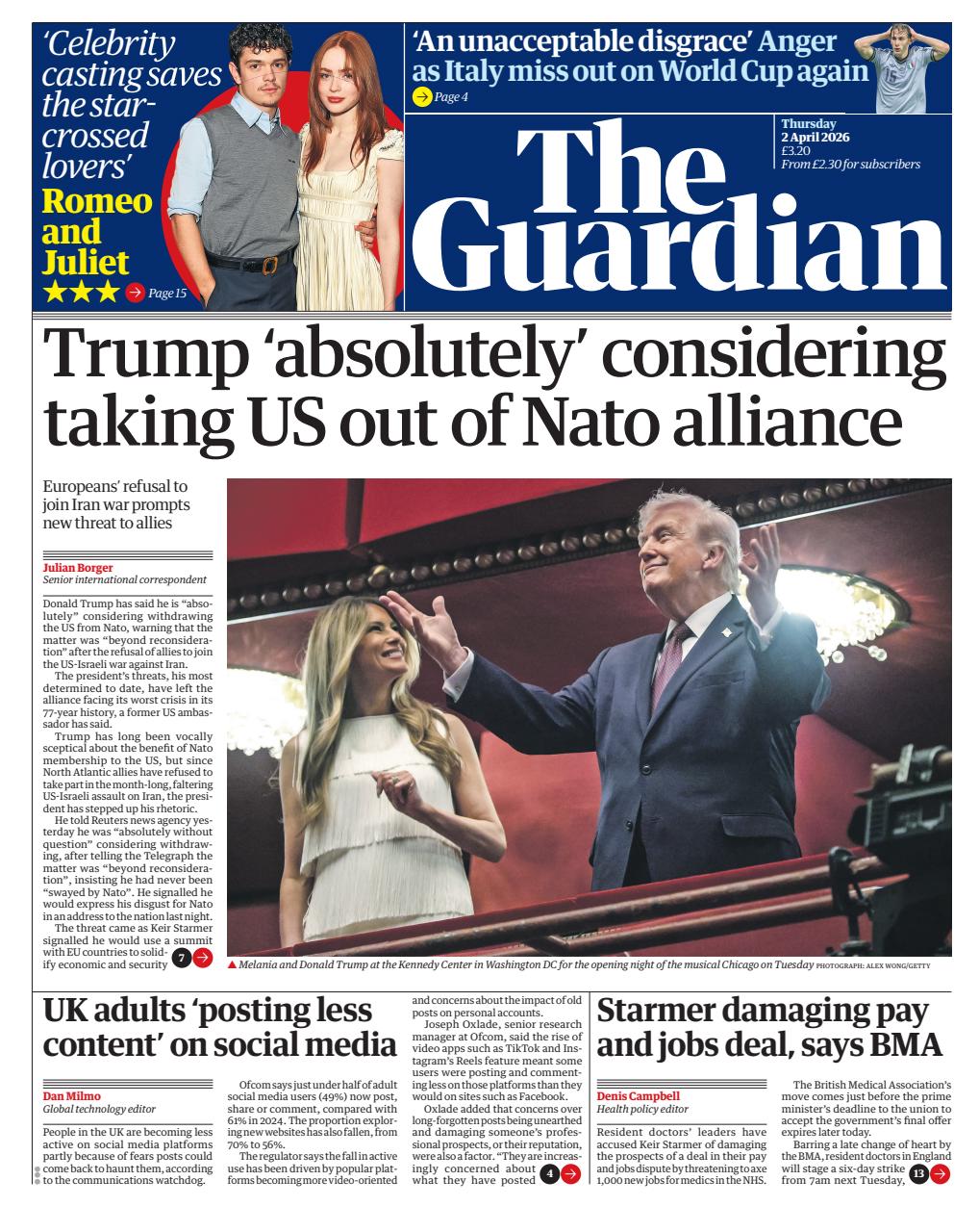 The Guardian Newspaper Preview Pages