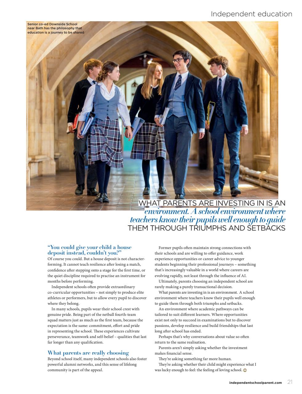 Independent School Parent Preview Pages