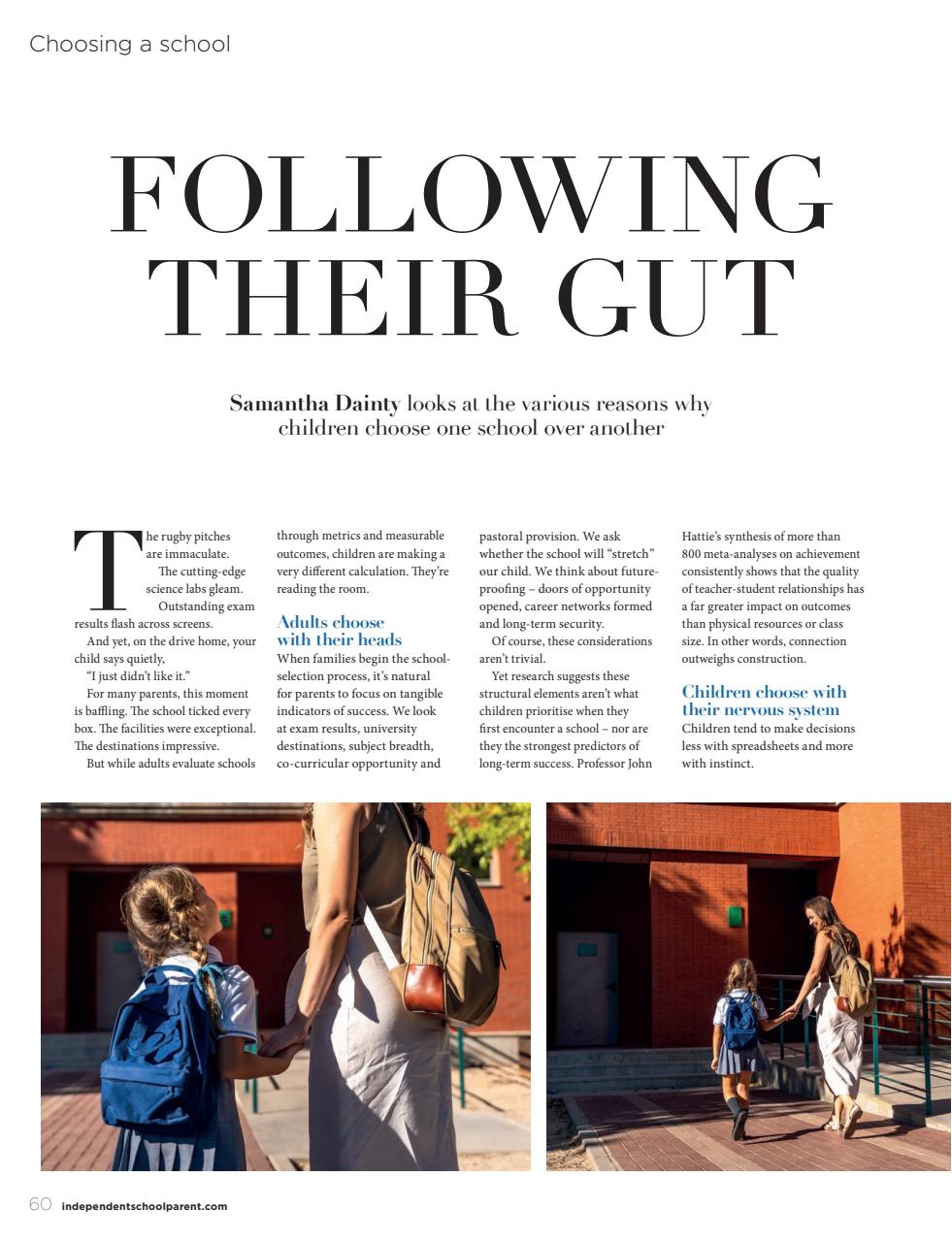 Independent School Parent Preview Pages