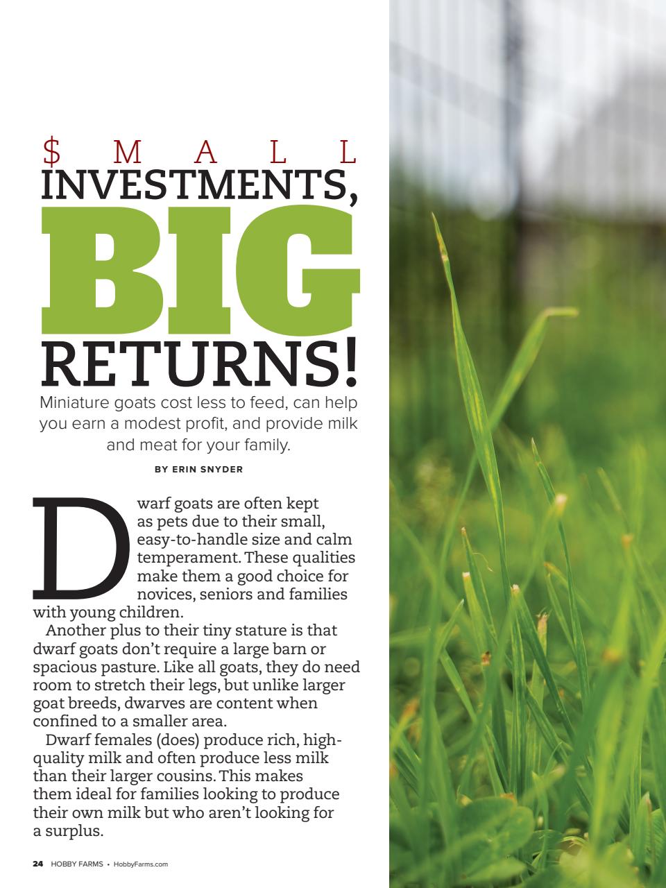 Hobby Farms Magazine Preview Pages