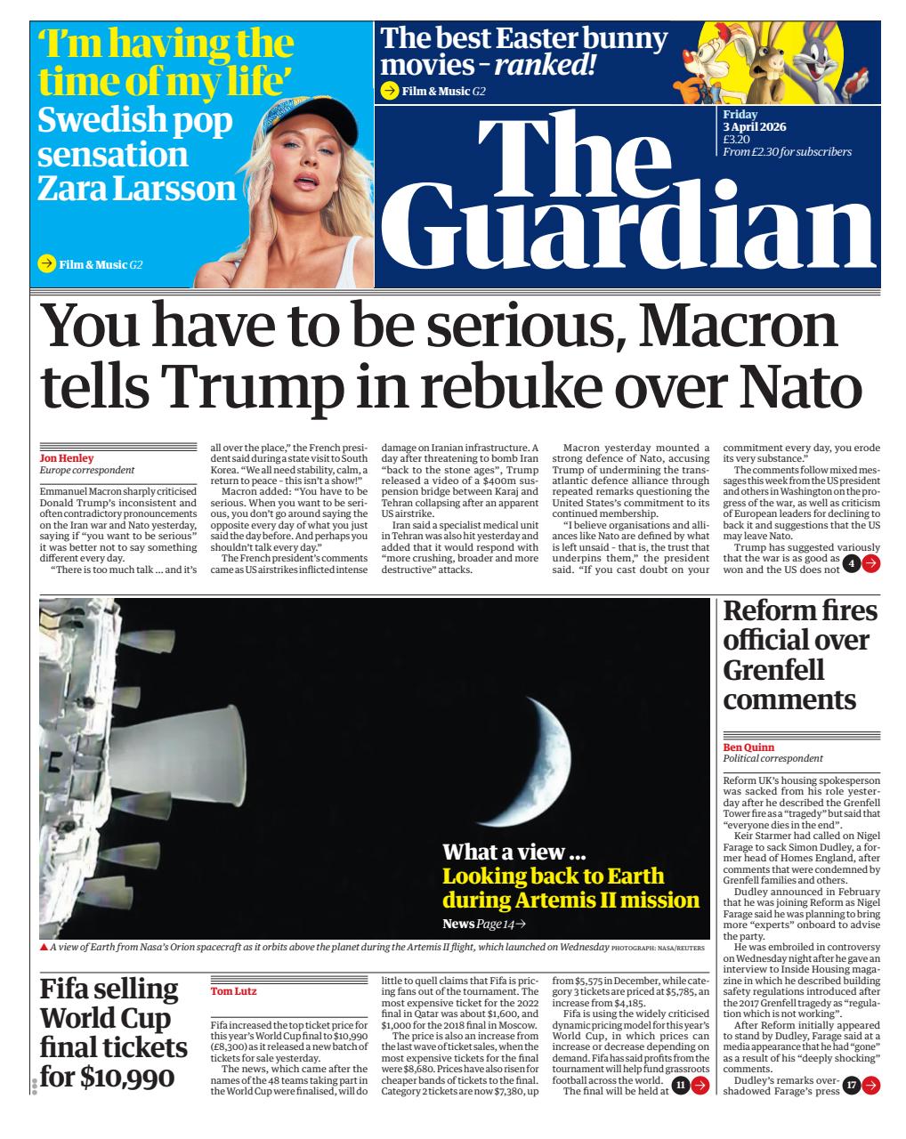 The Guardian Newspaper Preview Pages