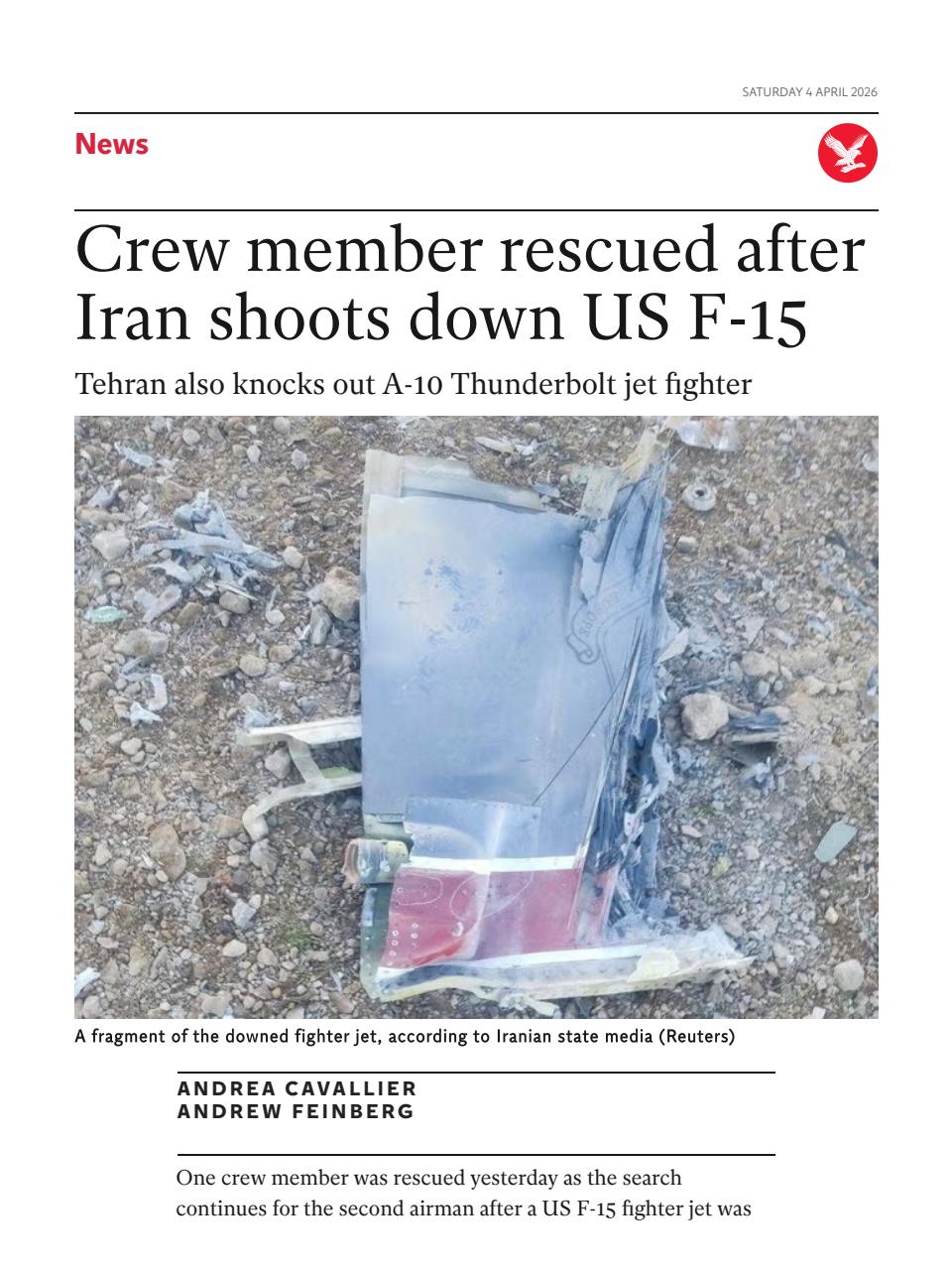 The Independent Daily Edition Newspaper Preview Pages