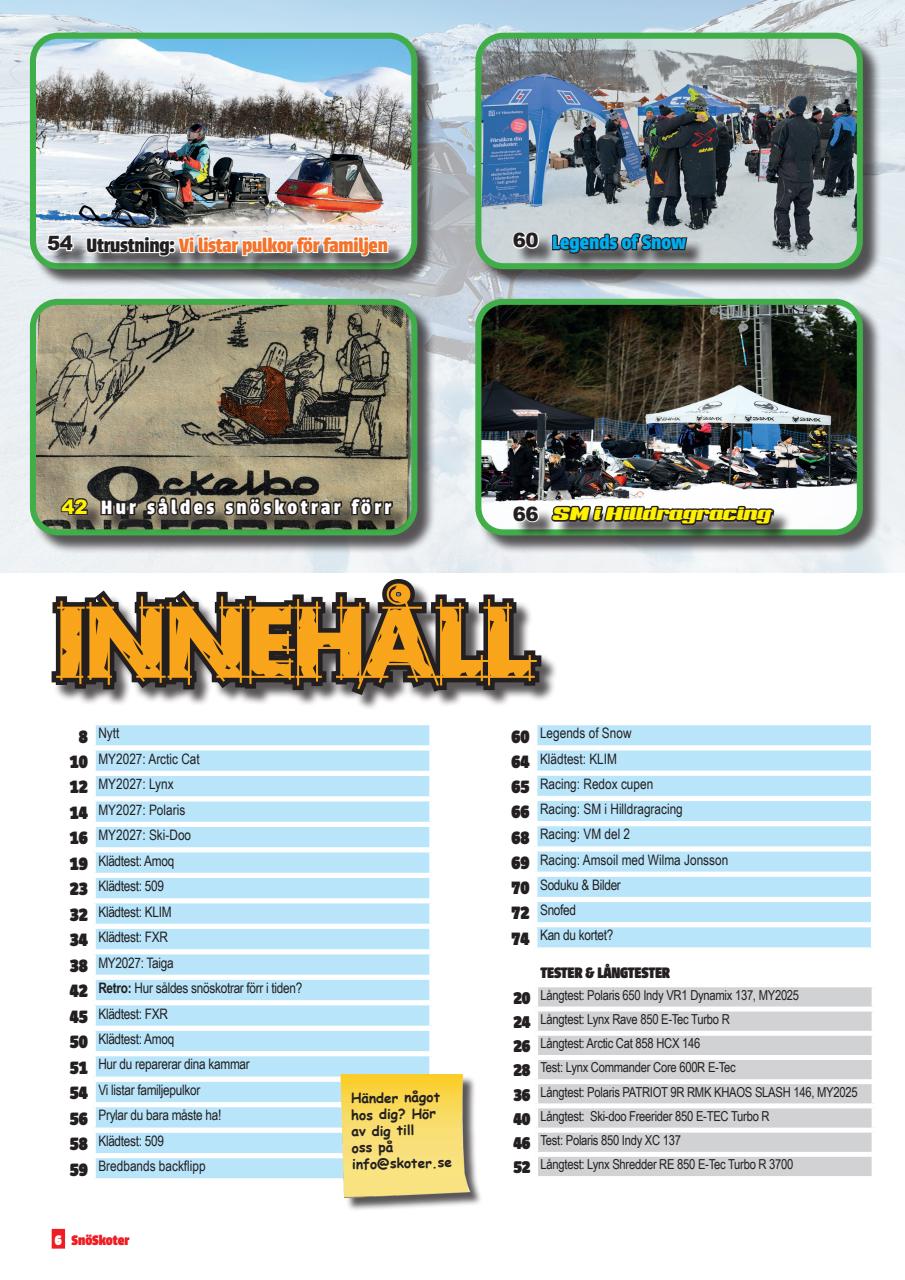 Tidningen Snöskoter Preview Pages