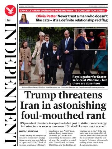 The Independent Daily Edition Newspaper issue Monday, 06 April 2026