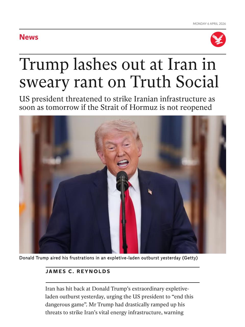 The Independent Daily Edition Newspaper Preview Pages