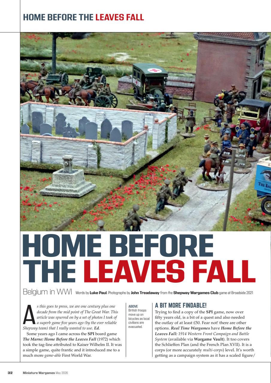 Miniature Wargames Preview Pages