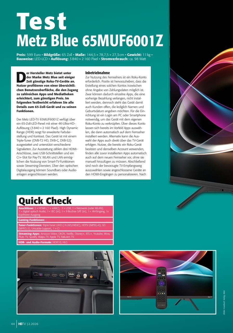 HDTV Preview Pages
