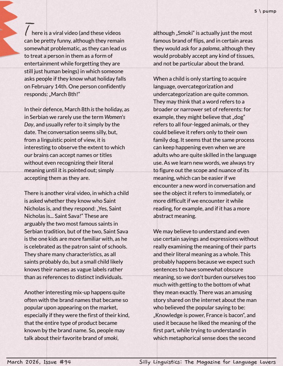 Silly Linguistics Preview Pages