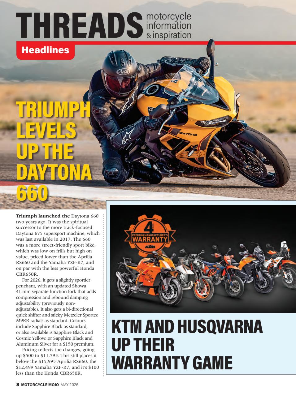Motorcycle Mojo Preview Pages