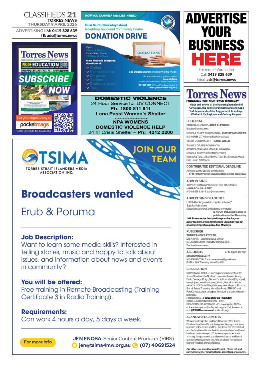 Torres News Preview Pages