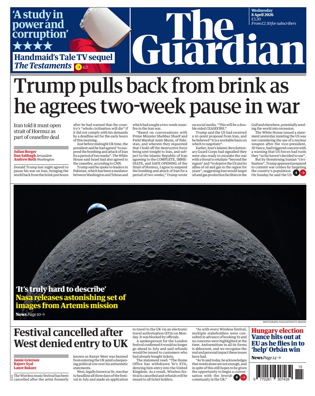 The Guardian Newspaper - Wednesday, 08 April 2026 Back Issue