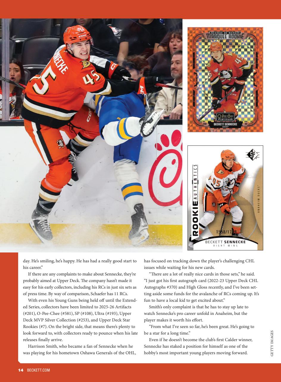 Beckett Hockey Magazine Preview Pages