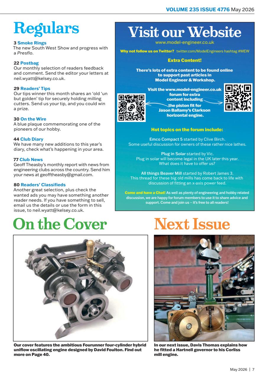 Model Engineer & Workshop Magazine Preview Pages