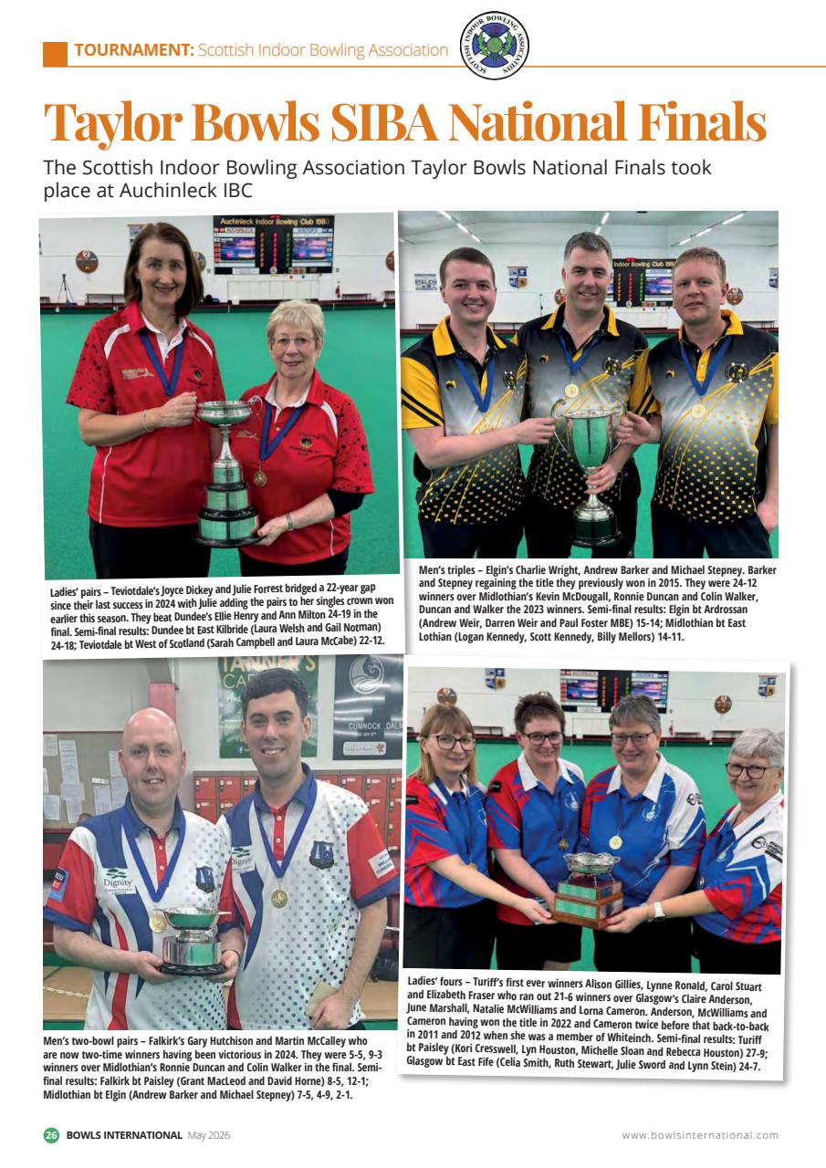 Bowls International Preview Pages