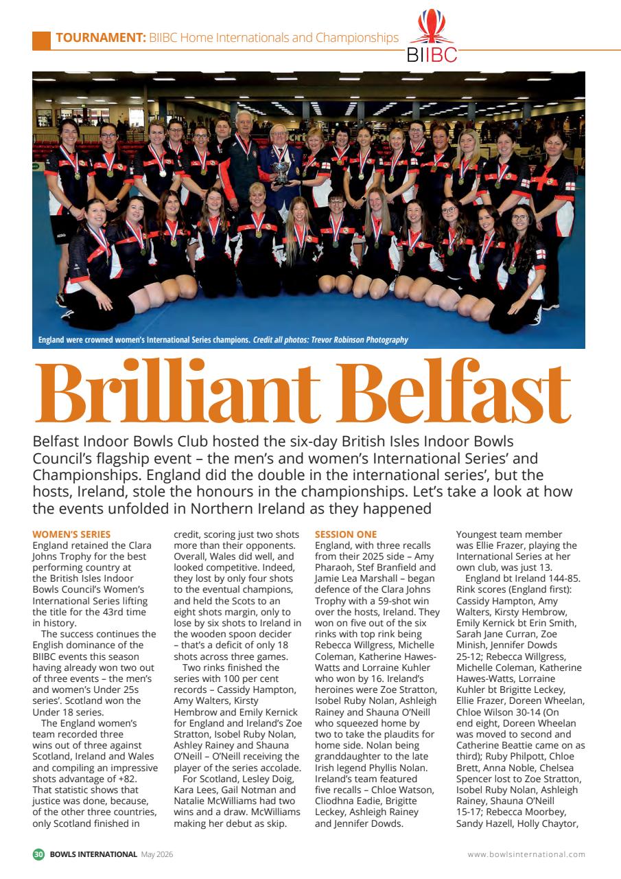 Bowls International Preview Pages