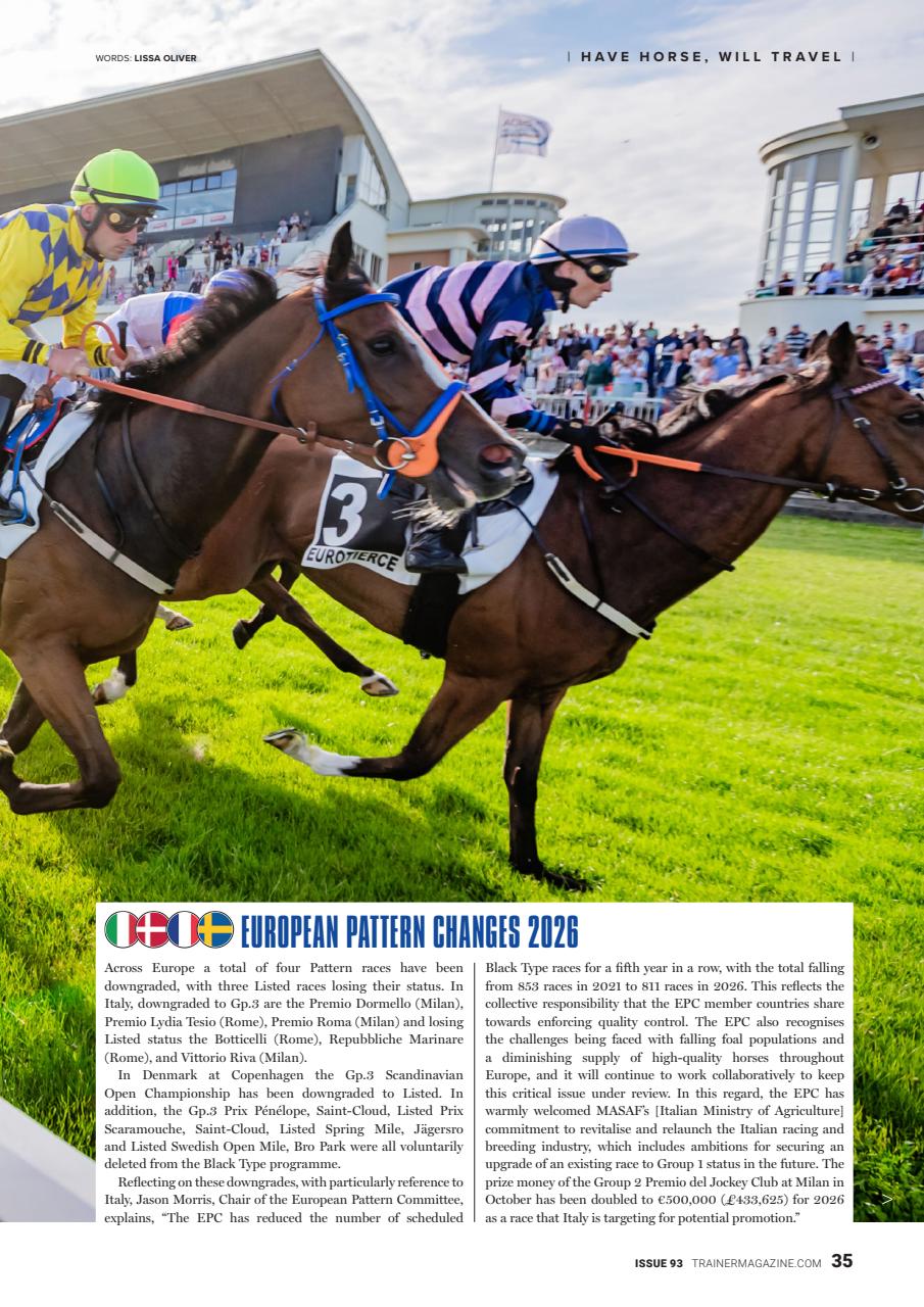 European Trainer Magazine - horse racing Preview Pages