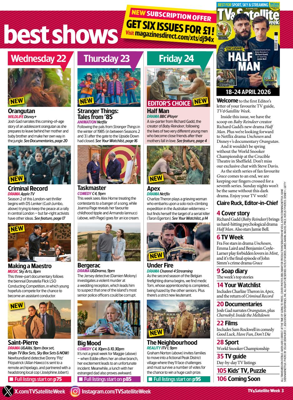 TV & Satellite Week Preview Pages