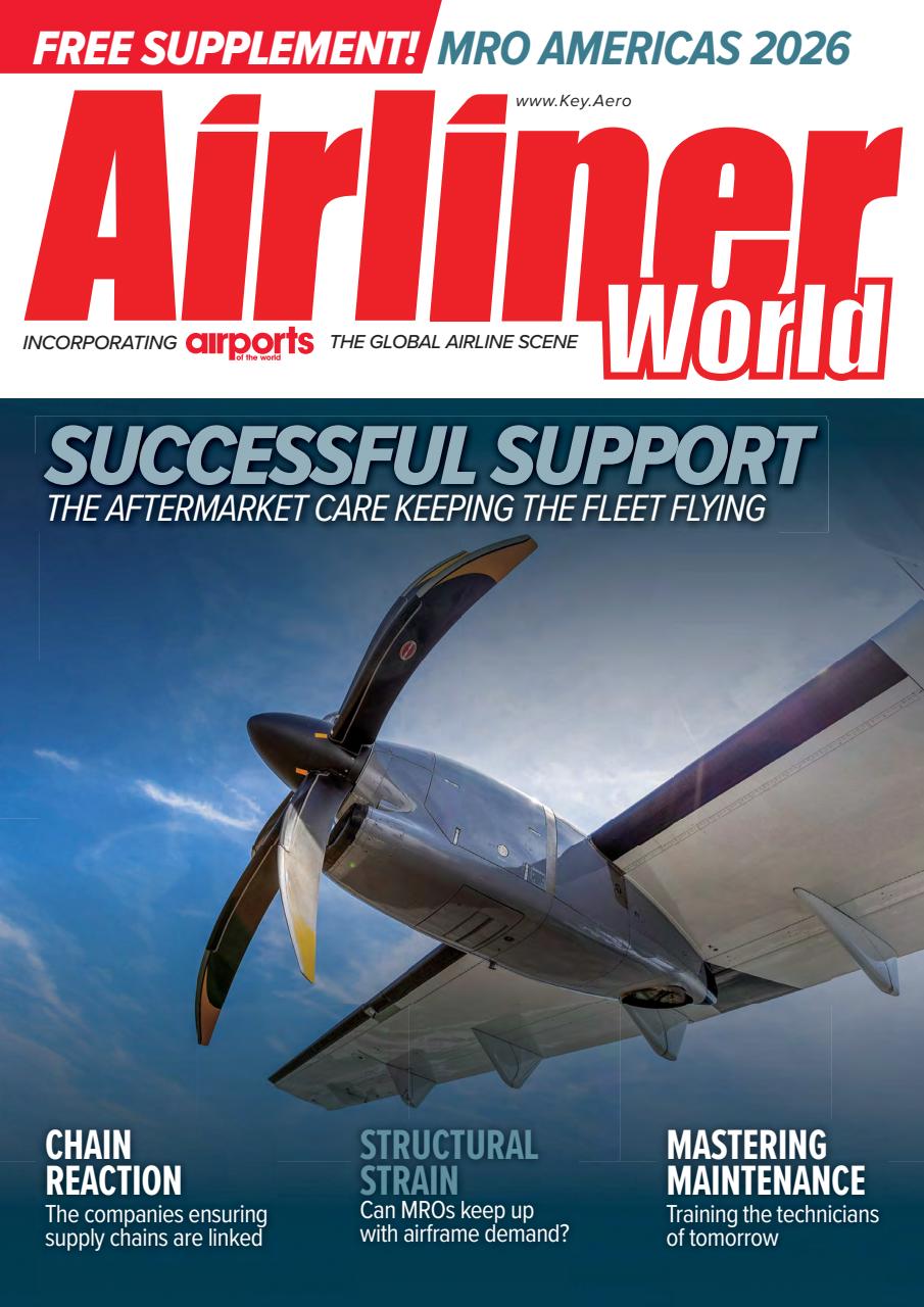 Small In Flight Magazines Airliner World Magazine - MRO Americas 2026 Special Issue