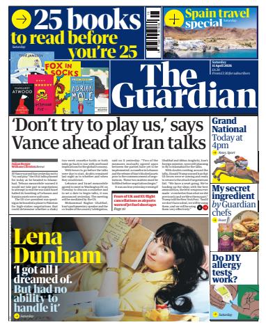 The Guardian Newspaper issue Saturday, 11 April 2026
