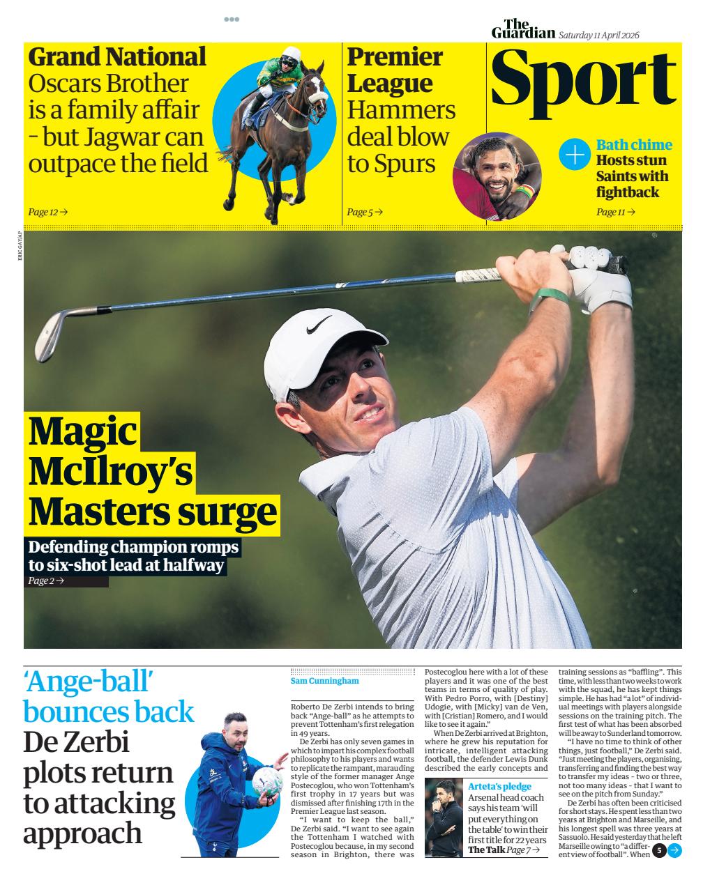 The Guardian Newspaper - Saturday, 11 April 2026 Back Issue