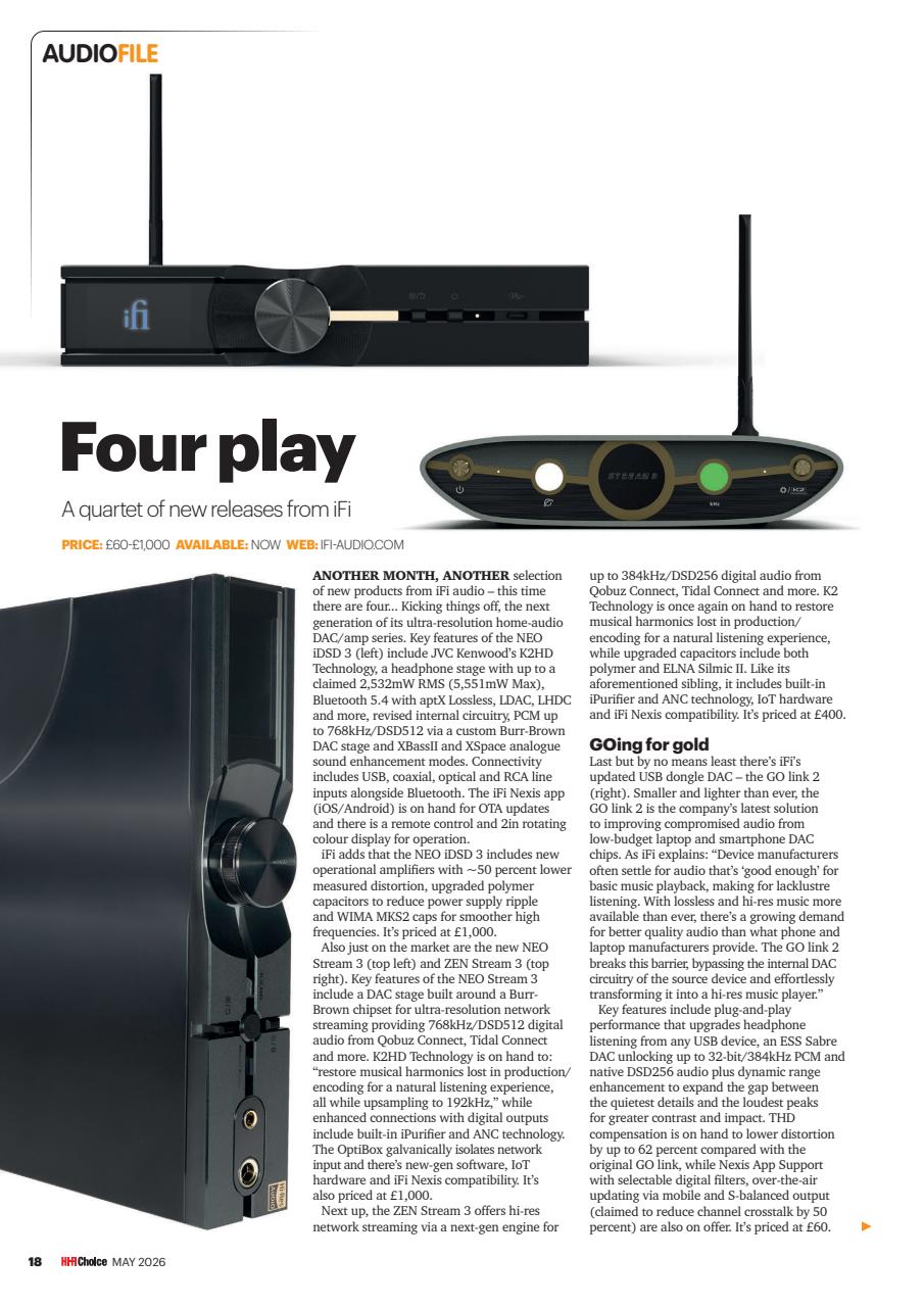 Hi-Fi Choice Preview Pages
