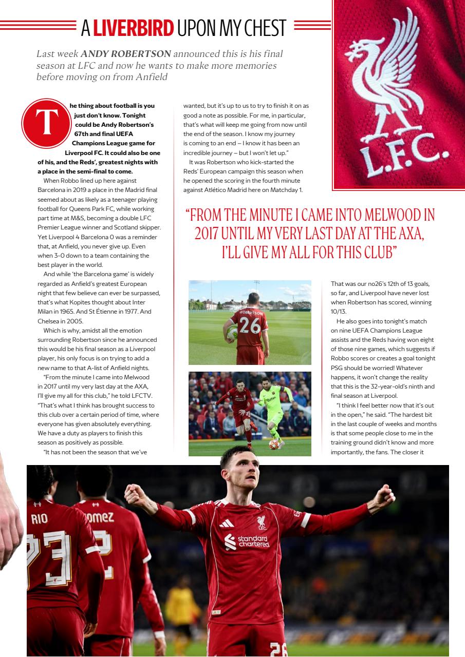 Liverpool FC Programmes Preview Pages