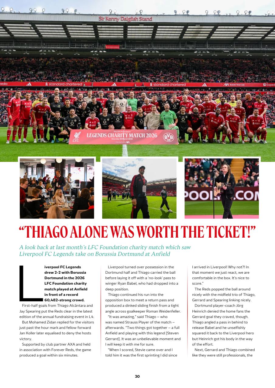 Liverpool FC Programmes Preview Pages